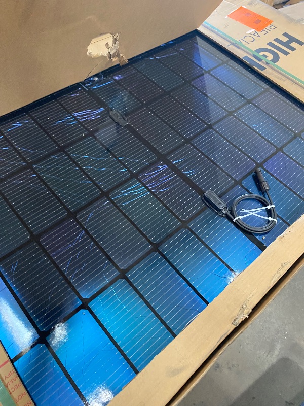 Photo 1 of ***************1 solar panel has a crack and missing bridge***********
JJN Bifacial 400 Watt Solar Panel, N-Type 16BB 400W Solar Panels, 25% High Efficiency Monocrystalline Solar Module for 12V/24V/48V PV System for Homes Rooftop Farm RV and Off-Grid Appl