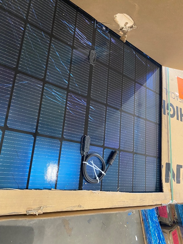 Photo 1 of ***************1 solar panel has a crack and missing bridge***********
JJN Bifacial 400 Watt Solar Panel, N-Type 16BB 400W Solar Panels, 25% High Efficiency Monocrystalline Solar Module for 12V/24V/48V PV System for Homes Rooftop Farm RV and Off-Grid Appl
