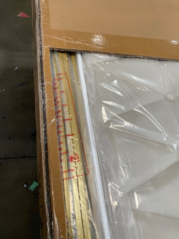 View 2 of *** box #1 of 2 only ***
viplov Queen Bed Frame with Storage Drawers, Upholstered Queen Size Platform Bed with 47" Tall Headboard and Wingboard, No Box Spring Needed, Noise Free, Easy Assembly, Wooden Support Slats, Beige