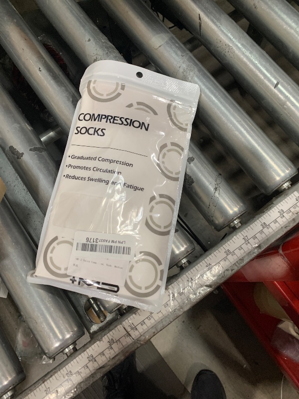 Photo 1 of +MD 2 Pairs Compression Socks for Women & Men Medical Grade 20-30 mmHg, Open-Toe knee High Stocking, Support for edema, Varicose Veins, Nude, Medium