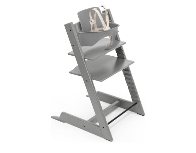 View 1 of ***(PARTS ONLY/MISSING PARTS/ NON FUNCTIONAL)***Stokke Tripp Trapp High Chair 2, Storm Grey - Includes Chair + Baby Set with Removable Harness for Children 6-36 Months - Adjustable, Ergonomic & Easy to Clean