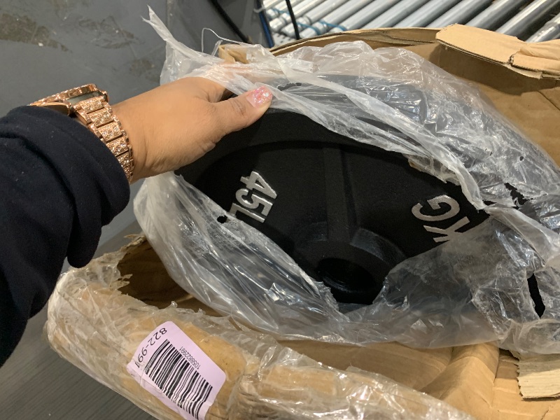 Photo 1 of 1 ct* Fitvids Olympic Cast Iron 2-Inch Weight Plate for Strength Training & Weightlifting, Multiple Weights Available, 45LB ( single )