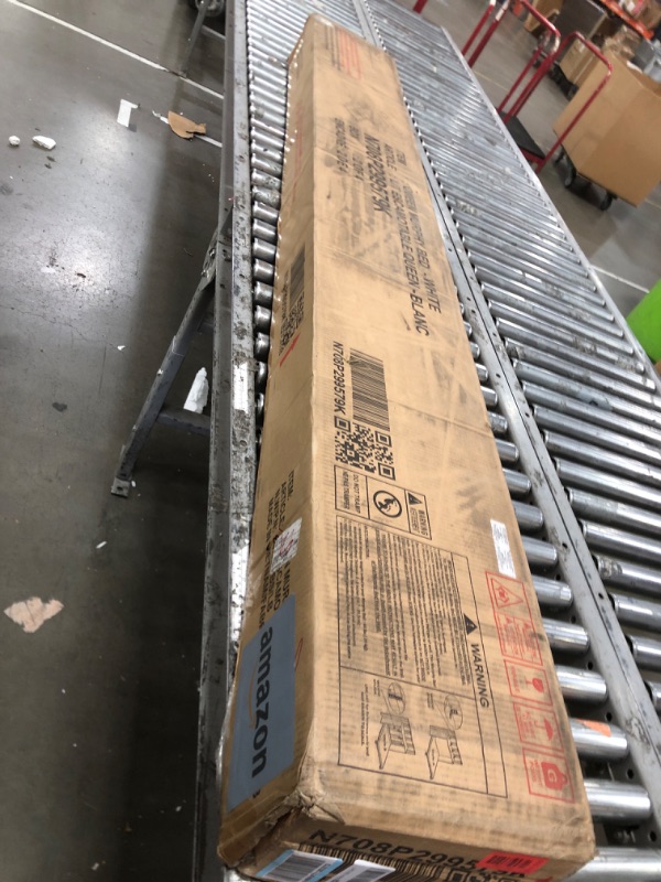 Photo 1 of ***BOX 2 OF 4 ONLY***Merax Queen Size Murphy Bed with Desk, Multifunctional Foldable Wall Bed with Closet, Drawers and Shelves, Space-Saving Wood Platform Bed Frame for Small Spaces Studio Study Office Guest Room, White