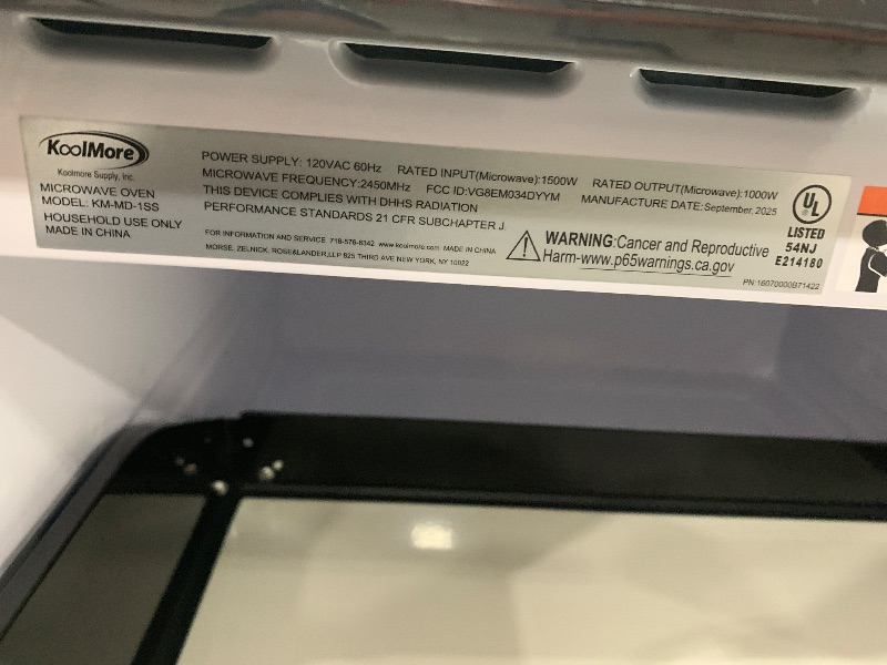 Photo 1 of KoolMore 24 Inch Stainless-Steel Microwave Drawer with 1.2 cu. ft. Capacity, 1000W Power with 10 Custom Cooking Levels, Memory, and Timer Functions, Wall-Mounted with Flat Bottom (KM-MD-1SS)