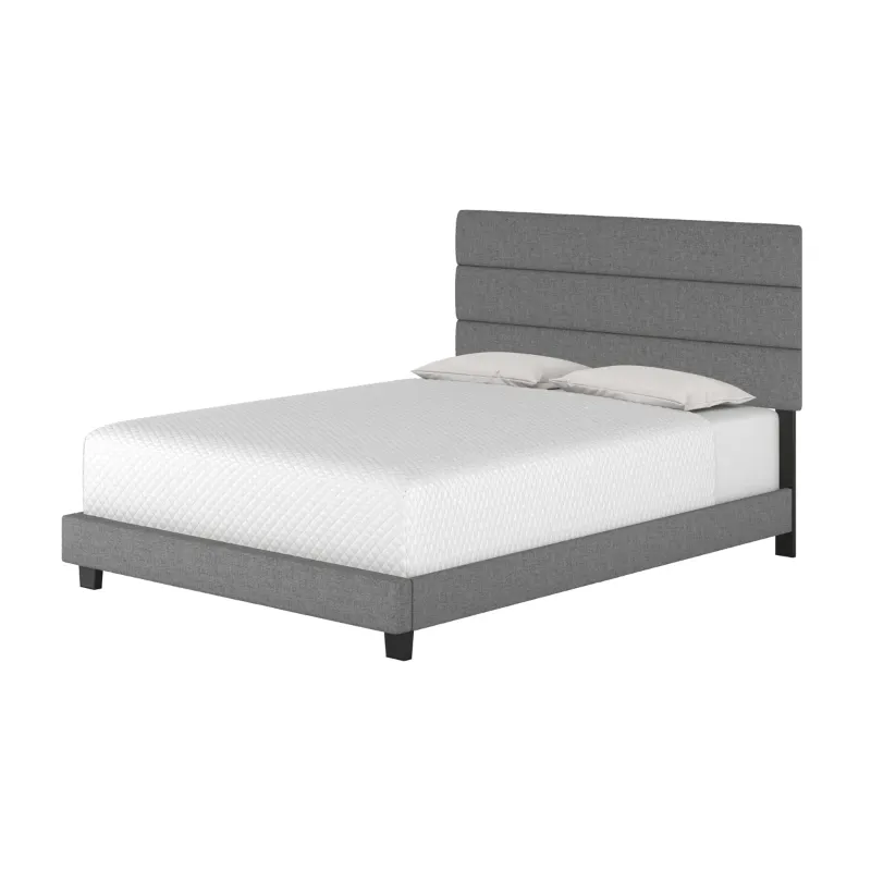 Photo 1 of ***HEADBOARD ONLY*** Boyd Sleep Sicily Upholstered Linen Tri Panel Platform Bed Frame