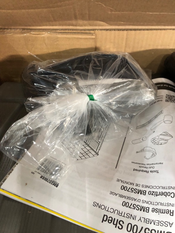 Photo 1 of Suncast Outdoor Storage Cabinet Waterproof Resin Vertical Outdoor Storage Shed (54 cu. ft.) for Patio, Garden Tools, Cushions, & Equipment. Weatherproof Plastic Multi-Wall Design, Capacity Made in USA