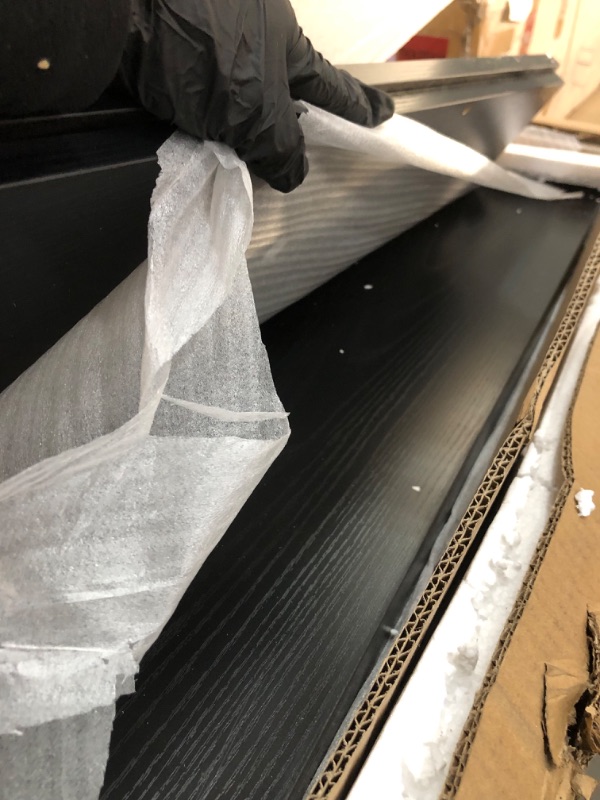 Photo 1 of Tribesigns 63-Inch Executive Desk, Large Office Computer Desk with Double Pedestal, Modern Simple Workstations Writing Table Conference Table Business Furniture for Home Office, Black