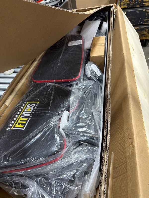 Photo 1 of Fitvids Multifunctional Home Gym Equipment with 122.5 lbs Weight Stack, Black