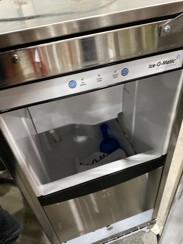 Photo 1 of Ice-O-Matic GEMU090 Pearl Self-Contained Ice Machine with Air Condensing Unit Pure Ice Technology 115 Volt Plug-In and Quiet Operation in Stainless Steel