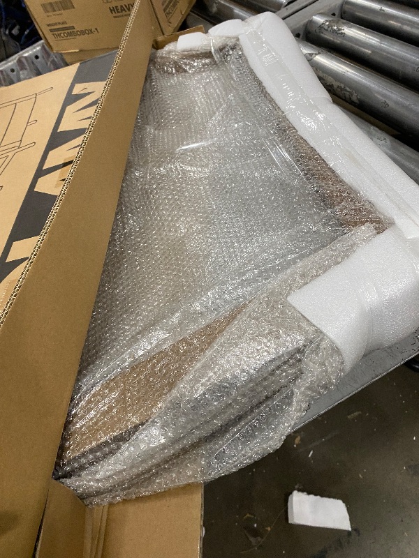 Photo 1 of ***PARTIAL PIECE*** COLAMY Push Back Recliner Chair,Mid Century Modern Wingback Chair, Comfy Armchair PU Leather Living Room Chairs with Wood Legs Reclining Chair Adjustable, Grey