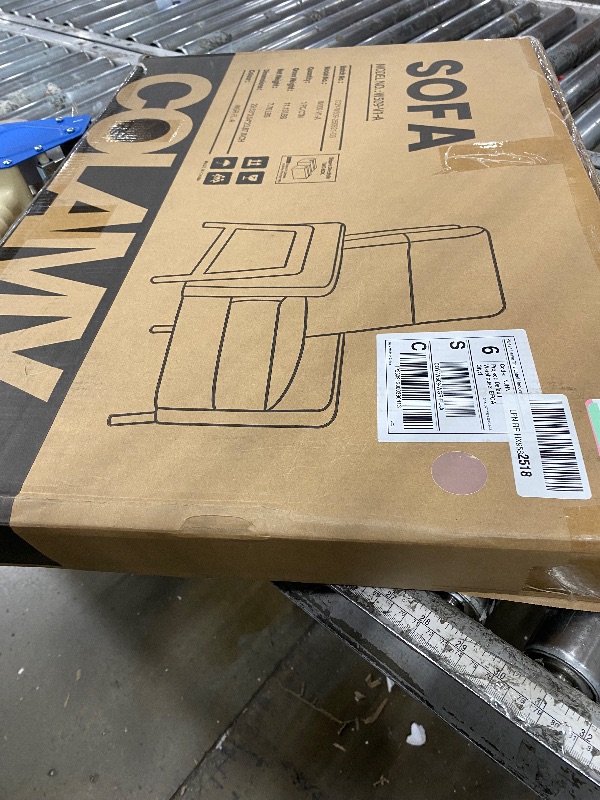 Photo 1 of ***PARTIAL PIECE*** COLAMY Push Back Recliner Chair,Mid Century Modern Wingback Chair, Comfy Armchair PU Leather Living Room Chairs with Wood Legs Reclining Chair Adjustable, Grey