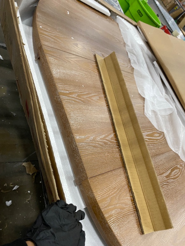 Photo 1 of ***TABLE ONLY***Dored Dining Set - Gray Stripe/White Print/Natural