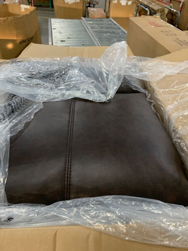 Photo 1 of ***PARTS ONLY**Swivel Rocking Recliner Glider Chair, Leather Reclining Rocker Chair with Footrest, Wide Seat Cushion and Metal Base for Living Room, Nursery, Office, Bedroom-Chocolate