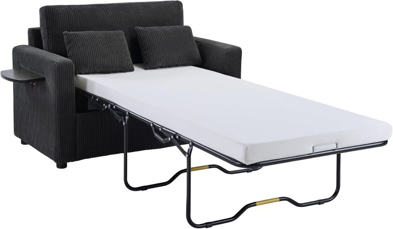 Photo 1 of ***********INCOMPLETE ITEM, THIS IS ONLY BOX #2 OUT OF 2 TOTAL***********
BOX 2OF2- Twin Size Sofa Bed,Sleeper Sofa, Loveseat Sofa, 47.2", Polyester Fabric with a Foldable Mattress, Foldable Side Table, Side Storage Pocket 2- USB Port Living Room