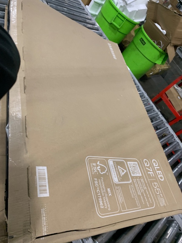 Photo 1 of **DAMAGED**Samsung 55-Inch Class QLED Q7F Series Samsung Vision AI Smart TV (2025 Model, 55Q7F) Quantum HDR, Object Tracking Sound Lite, Q4 AI Gen1 Processor, 4K upscaling, Gaming Hub, Alexa Built-in