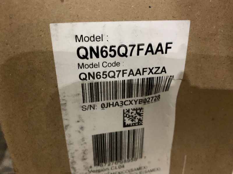 Photo 1 of **DAMAGE** Samsung 65-Inch Class QLED Q7F Series Samsung Vision AI Smart TV (2025 Model, 65Q7F) Quantum HDR, Object Tracking Sound Lite, Q4 AI Gen1 Processor, 4K upscaling, Gaming Hub, Alexa Built-in