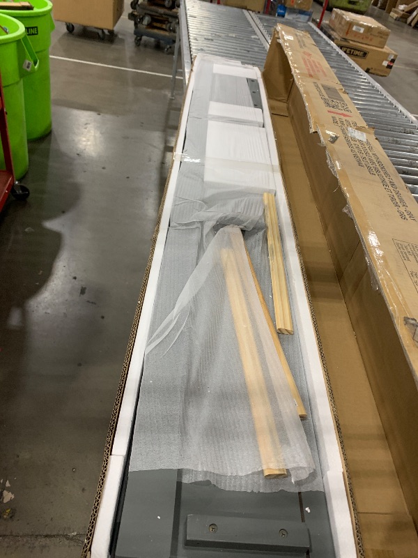 Photo 1 of **MISSING BOX 1 AND 3*** Ball & Cast Full Over Full Bunk Bed with Stairs and Storage Drawers, Solid Wood Full Bunk Frame w/Storage Shelves,Can be Divided Into 2 Bed,for Kids Boys Girls Teens,Gray