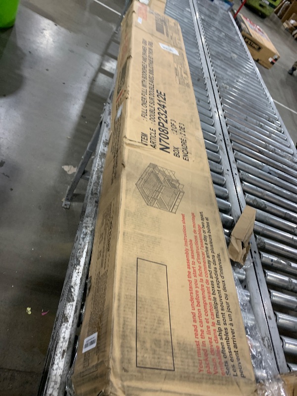 Photo 1 of **MISSING BOX 1 AND 3*** Ball & Cast Full Over Full Bunk Bed with Stairs and Storage Drawers, Solid Wood Full Bunk Frame w/Storage Shelves,Can be Divided Into 2 Bed,for Kids Boys Girls Teens,Gray