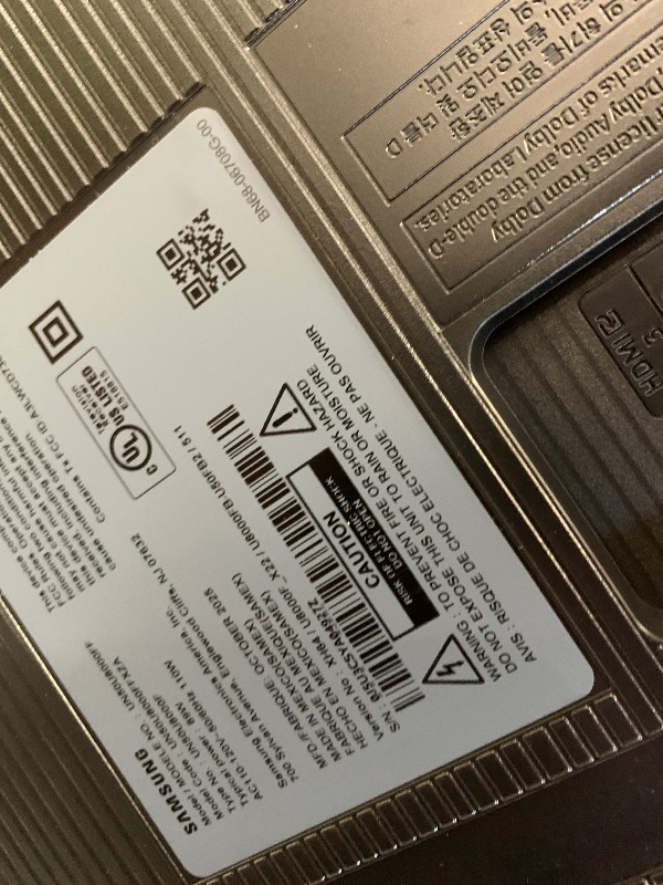 Photo 1 of **DAMAGED** Samsung 50-Inch Class Crystal UHD U8000F 4K Smart TV (2025 Model) Endless Free Content, Crystal Processor 4K, MetalStream Design, Knox Security, Alexa Built-in