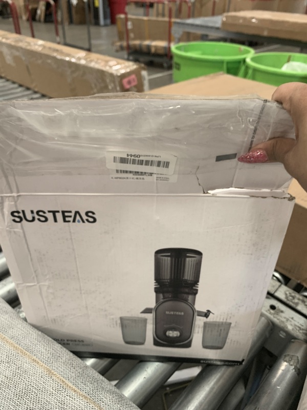 Photo 1 of **PARTS ONLY** SUSTEAS Cold Press Juicer Machines, 5.3" Feed Chute(50oz Capacity), 300W Slow Masticating Juice Extractor for Whole Fruits and Vegetables, Automatic Feed, High Juice Yield,Easy to Clean, Silver gray