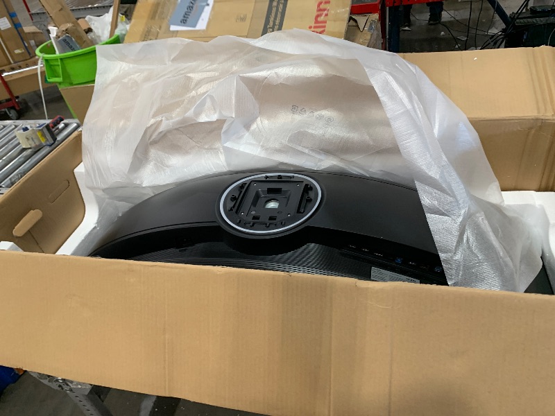 Photo 1 of ***DAMAGED SCREEN** Samsung 49” Business Curved Ultrawide Dual QHD Computer Monitor, USB-C, DisplayPort, HDMI, 120Hz, VESA Display HDR 400, Built-in Speakers, Height Adjustable Stand, Eye Care, LS49C954UANXZA, 2024 **SCREEN IS BROKEN,For parts only ***