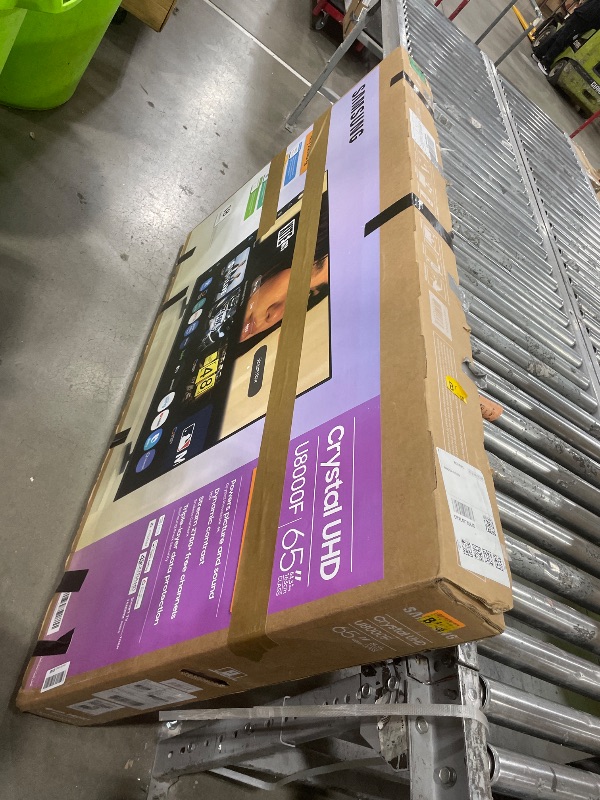 Photo 1 of **DAMAGED SCREEN** Samsung 65-Inch Class Crystal UHD U8000F 4K Smart TV (2025 Model) Endless Free Content, Crystal Processor 4K, MetalStream Design, Knox Security, Alexa Built-in