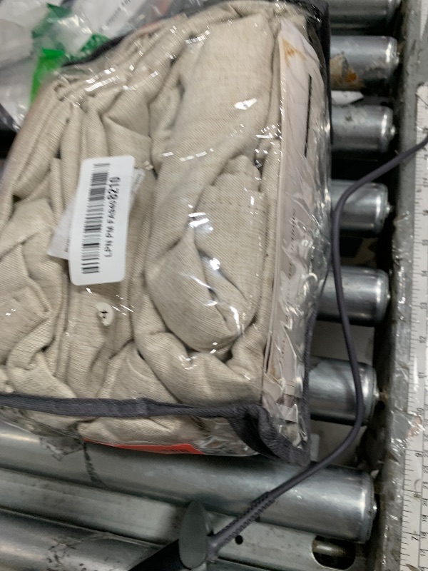 Photo 1 of 100% Blackout Curtains 84 Inch Length 2 Panels Set Farmhouse Style for Bedroom Windows/Living Room Thermal Insulated Neutral Boho Drapes Linen Blend Natural Ivory 7ft Long Hook Belt Pleated/Back Tab