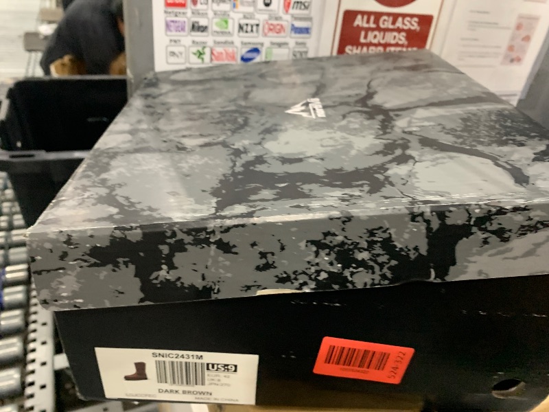 Photo 1 of NORTIV 8 Steel Toe Work Boots for Men – Waterproof Pull on Wellington Cowboy Boots for Men with Full-grain Leather for Construction, Farming Bronco Stormrider,Size 9,Dark Brown