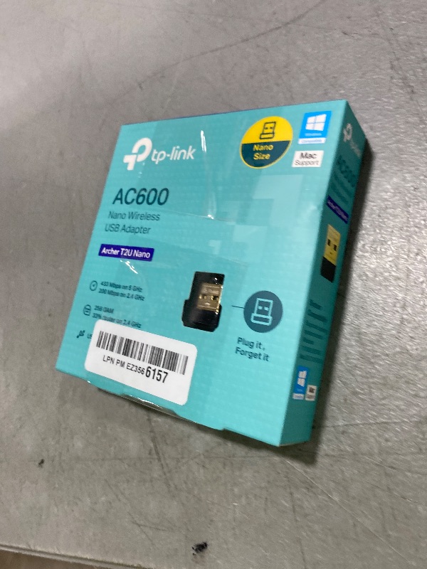 Photo 1 of TP-Link Nano AC600 USB WiFi Adapter(Archer T2U Nano)- 2.4G/5G Dual Band Wireless Network Transceiver for PC Desktop, Travel Size, Supports Windows (11,10, 8.1, 8, 7, XP/Mac OS X 10.9-10.14)