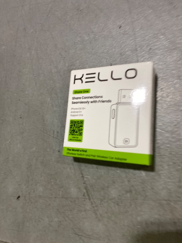 Photo 1 of Kello Wireless CarPlay Adapter for Apple Carplay& Android Auto,Convert Wired to Wireless with One Click Multi Device Switch, Fast Auto Connection, Support iOS 10+/Android 11+, OTA Upgrade
