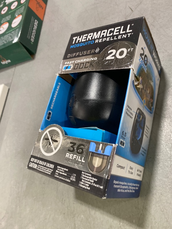 Photo 1 of Thermacell Mosquito Repellent E-Series Rechargeable Repeller; Patio Shield 20’ Mosquito Protection Zone; Includes 36-Hr Repellent Refill; No Flame or Scent; Bug Spray and Bug Zapper Alternative
