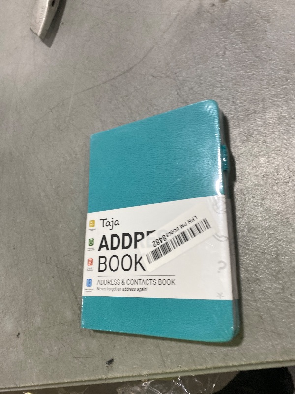 Photo 1 of Taja Address Book with Alphabetical Tabs,Hardcover Address Book Large Print for Record Contacts, Small Address Book to Store All Your Important Informations in One Place - Aquamarine