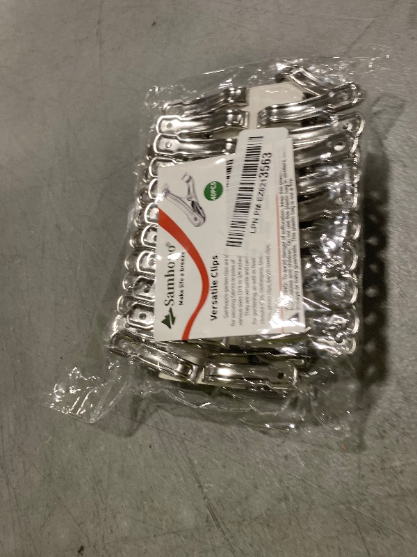 Photo 1 of Samhopo 40 PCS Garden Clips, Greenhouse Clamps Made of Stainless Steel, Greenhouse Clips for Netting, Have a Strong Grip to Hold Down the Shade Cloth or Plant Cover on Garden Hoops
