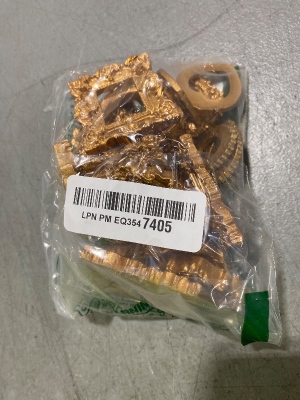 Photo 1 of 25pcs Gold Vintage Resin Mini Antique Photo Frame - DIY Small Picture Frame for Jewelry Display, Photography & Wall Decor