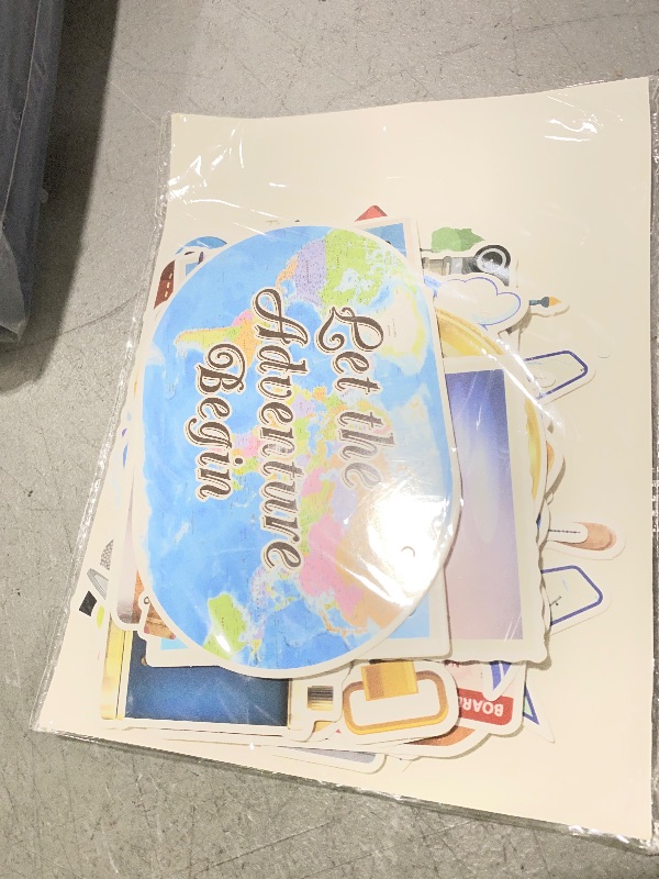 Photo 1 of Adventure Awaits Banner Travel Party Supplies Adventure Begin Garland for Birthday Graduation Retirement Farewell Going Away Bachelorette Party Decor Supplies