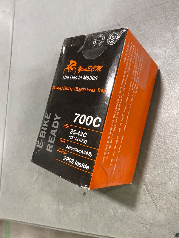 Photo 1 of 700C Heavy Duty Bike Tubes 700x35C/38C/40C/43C AV48 Schrader Valve (35/43-622) 700C Bicycle Inner Tubes Compatible with 700x35C 700x36C 700x37C 700x38C 700x40C 700x42C 700x43C Bike Tire Tubes 2-PCS