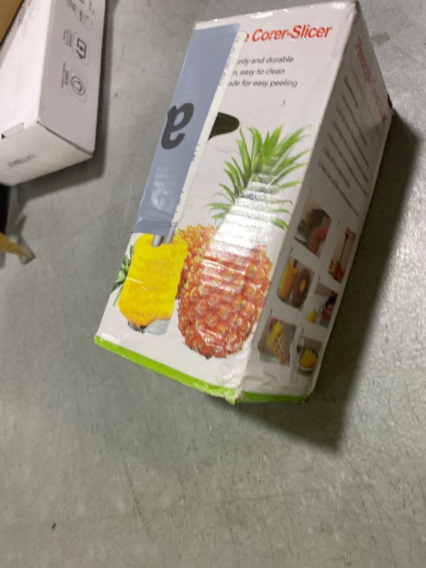 Photo 1 of AUBENR Premium Pineapple Corer and Slicer Tool - Sharp Pineapple Cutter with Serrated Tips - Easy to Use and Clean - Stainless Steel Core Remover for Pineapple - Core Fruits with Ease(Yellow)
