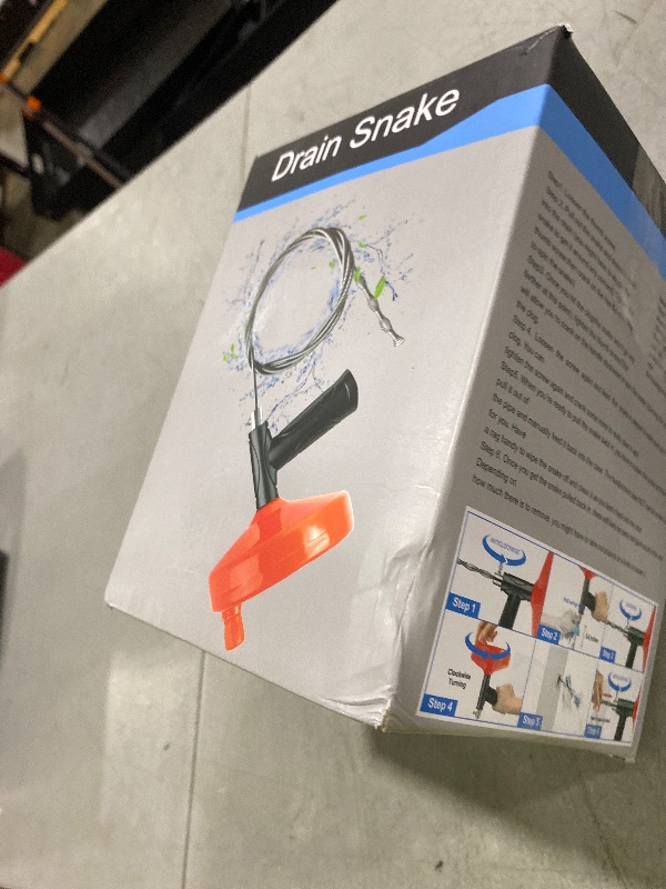 Photo 1 of Drain Snake Auger 33 Feet, Plumbing Snake Drain Hair Clog Removal Tool, Heavy Duty Toilet Snake Auger, Sink Unclogger Drain Cleaner Tool for Bathroom Kitchen Tub Shower Drain Clog Remover with Gloves