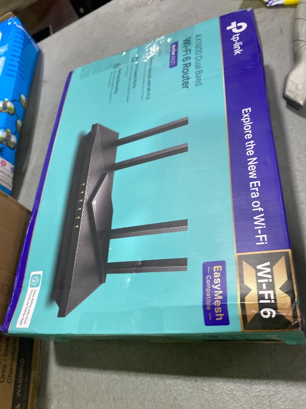 Photo 1 of TP-Link AX1800 WiFi 6 Router V4 (Archer AX21) – Dual Band Wireless Internet, Gigabit, Easy Mesh, Works with Alexa - A Certified for Humans Device, Free Expert Support