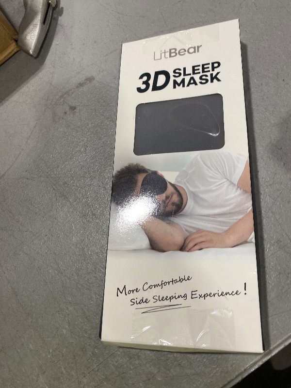 Photo 1 of LitBear Sleep Mask for Side Sleeper Women Men, Eye Mask for Sleeping Light Blocking, 3D Contoured Cup Sleeping Mask, Soft Breathable Sleep Eye Mask with Adjustable Elastic Strap for Travel