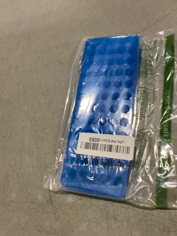 Photo 1 of 1Pcs Tube Rack,Microcentrifuge Tube Rack, Double-Sided Plate Centrifugal Pipe Rack, for 0.5ml-2ml Centrifugal Pipe, 60 Holes (Blue)