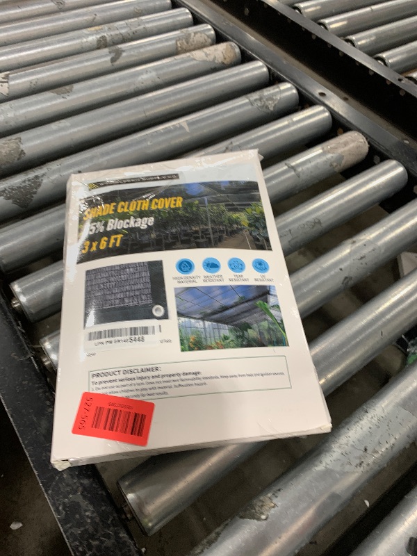 Photo 1 of [WindscreenSupplyCo] 55% 3 x 6 FT Shade Cloth Sun Shade Net with Grommets Sunblock Mesh Tarp for Garden Plants Cover Greenhouse and Patio