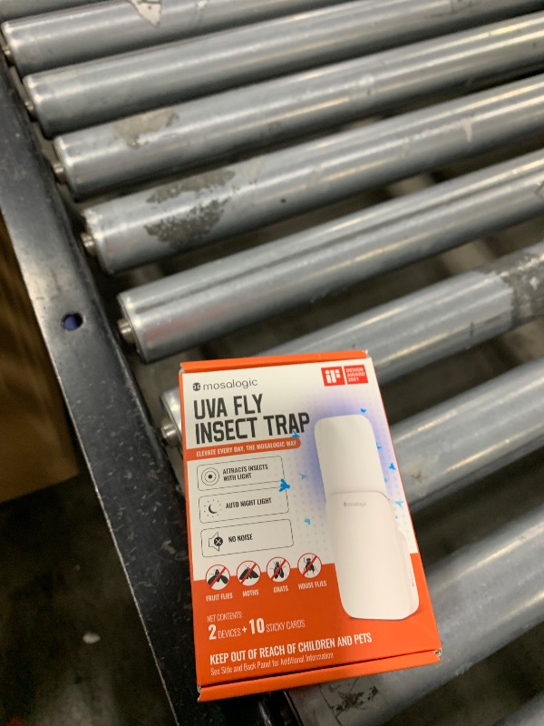 Photo 1 of Mosalogic Fruit Fly Traps for Indoors Gnat Trap for House Indoor-600 Sqft Protection Area UV Fly Insect Trapper for Fruit Flies?Gnats?Mosquito?and Other Flying Insect Plug-in Bug Killer White 2Pack