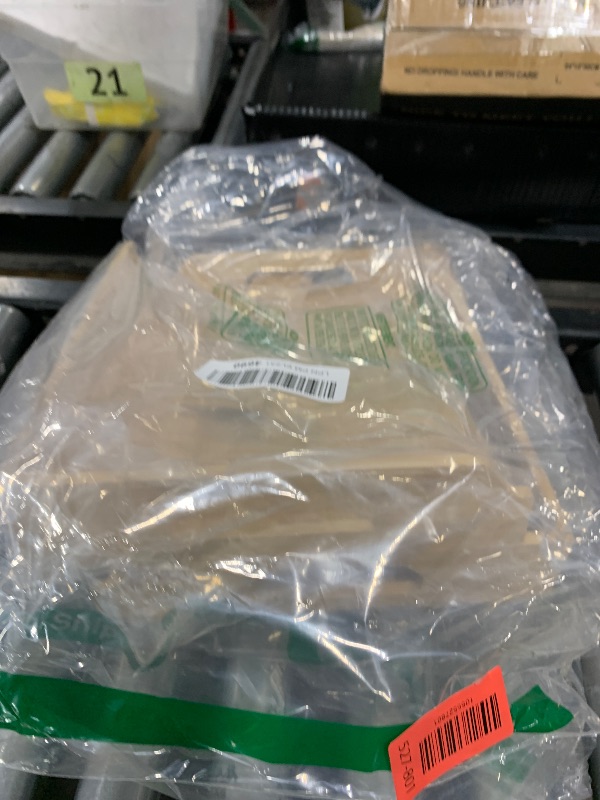 Photo 1 of Okllen 3 Pack Stackable Paper Trays, Bamboo Desk Letter Tray Set, 3 Tier File Document Organizer Tray for A4 Paper, Magazine, Receipts, Office Supplies