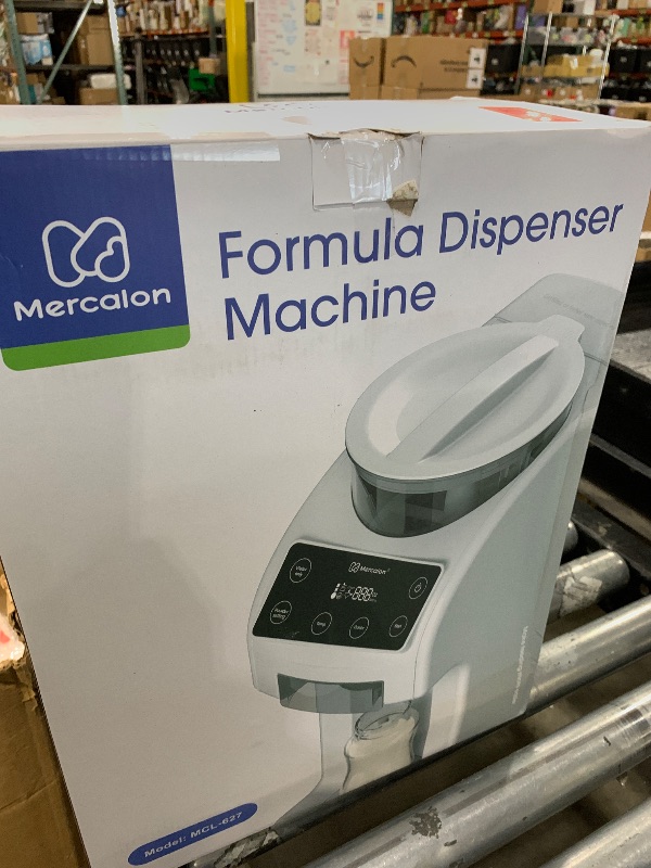 Photo 1 of Mercalon Instant Formula Maker, Fast and Customizable Formula Dispenser Machine with Accurate Temperature Control for Baby, Automatic Powder Blending for All Brands of Bottle and Formula, Black/White