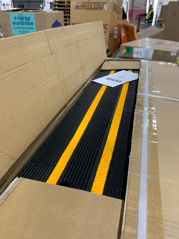 Photo 1 of VEVOR Rubber Curb Ramp for Driveway 3 Pack, 15T Heavy Duty Sidewalk Curb Ramp, 48" Lx2.6 H Bridge Ramp for Garage for Low Cars, Wheelchairs, L.O.A. 12 FT