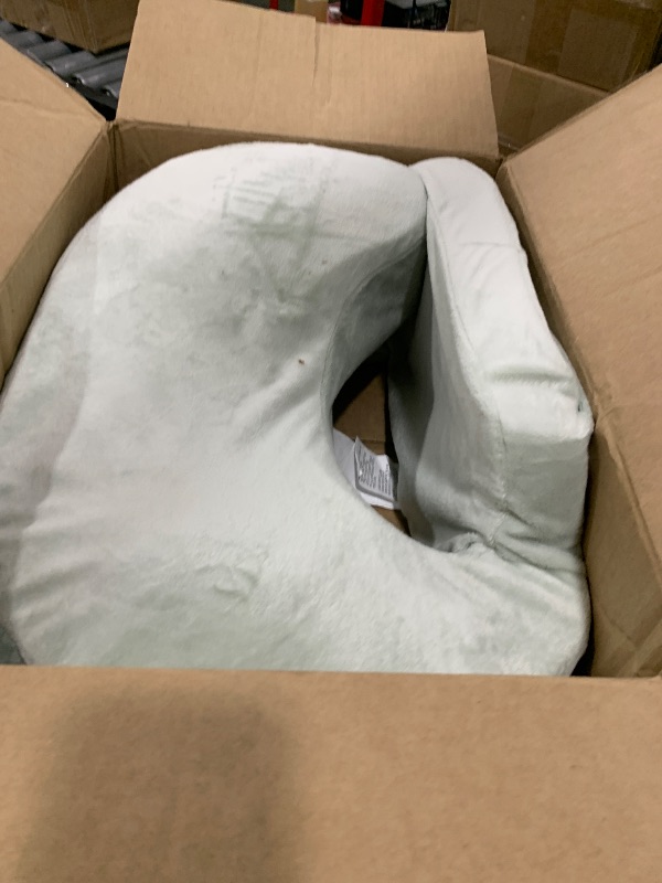Photo 1 of My Brest Friend Super Deluxe Nursing Pillow - Enhanced Comfort & Ergonomic Breastfeeding Pillow for Ultimate Support For Mom & Baby - Adjustable and with Handy Side Pocket, Platinum