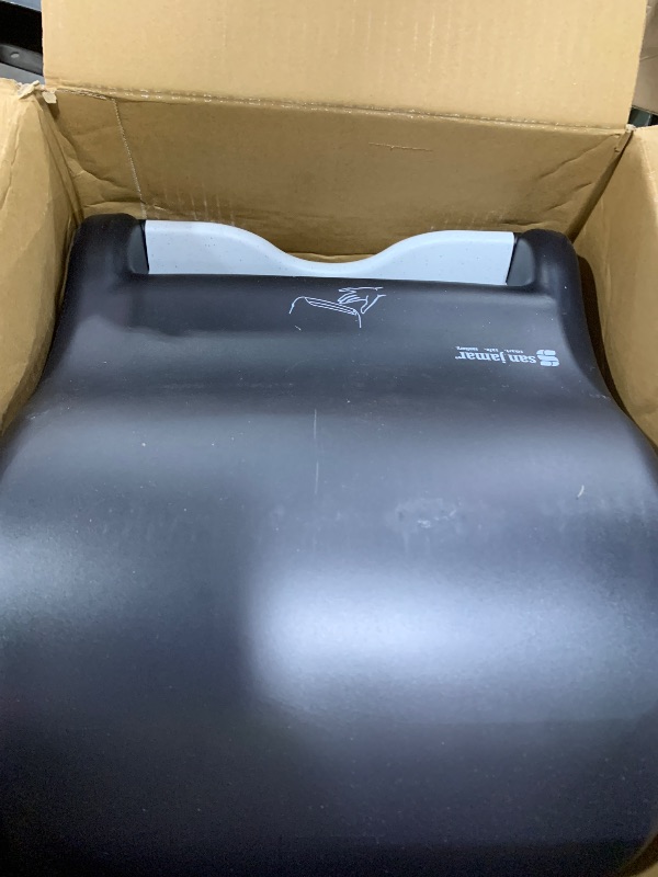 Photo 1 of San Jamar - - Smart Essence Electronic Roll Towel Dispenser, 14.4hx11.8wx9.1d, Black, Plastic