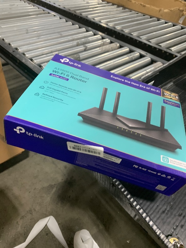 Photo 1 of TP-Link AX1800 WiFi 6 Router V4 (Archer AX21) – Dual Band Wireless Internet, Gigabit, Easy Mesh, Works with Alexa - A Certified for Humans Device, Free Expert Support