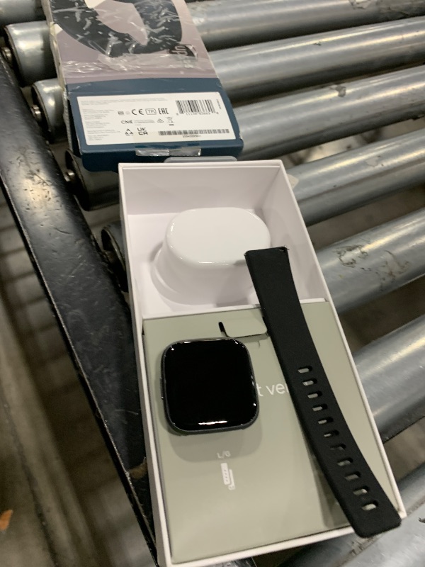 Photo 1 of Fitbit Versa 2 Health and Fitness Smartwatch with Heart Rate, Music, Alexa Built-In, Sleep and Swim Tracking, Black/Carbon, One Size (S and L Bands Included)